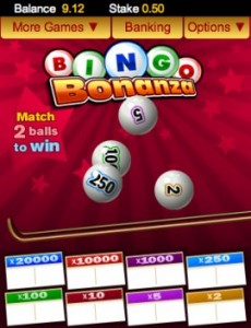 bingo bonanza mobile phone